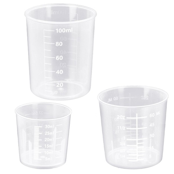 DTDNZKN 3 Pack Measuring Cup Set, Includes 1 Oz (30