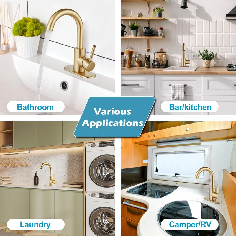 Midanya Wet Bar Sink Faucet,Single Handle Bathroom Kitchen Faucet 1