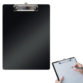 Clipboard A4 Clipboards, A4 Clipboard with Pen Holder, Writing Board, with Pen Holder, Retractable Hanging Eyelet, Black, for Lawyers Students