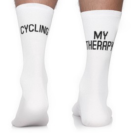 TODO Cycling Socks Men. Breathable Bike Socks. Funny Cycling Socks Mens, Biking Socks (Cycling My Therapy, 43-46)