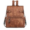 FADEON Leather Laptop Backpack for Women, Designer Ladies Work Travel