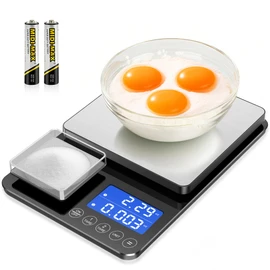 KUAIVO 0.001 oz / 33 lb Dual Platform Kitchen Scale, Digital Food Scale with Two Precision Surfaces, LCD Display, 7 Units, Tare & Accumulation Functions – Perfect for Baking, Sourdough, and Cooking