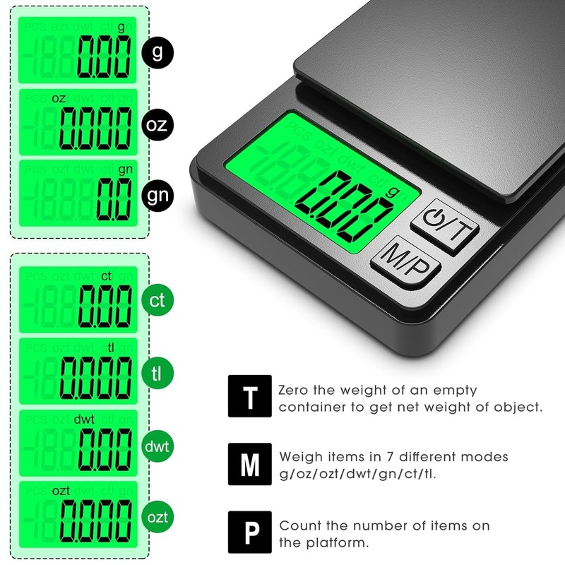 Precision Scales, 1000g/0.01g Digital Precision Scale, Precision Mini Kitchen Scale,