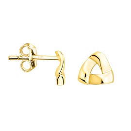 SOFIA MILANI - Women's Earrings 925 Silver - Stud Earrings in Triangle Design, Yellow Gold, No Gemstone