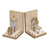 Sifcon International plc Wooden Houses Design Bookends
