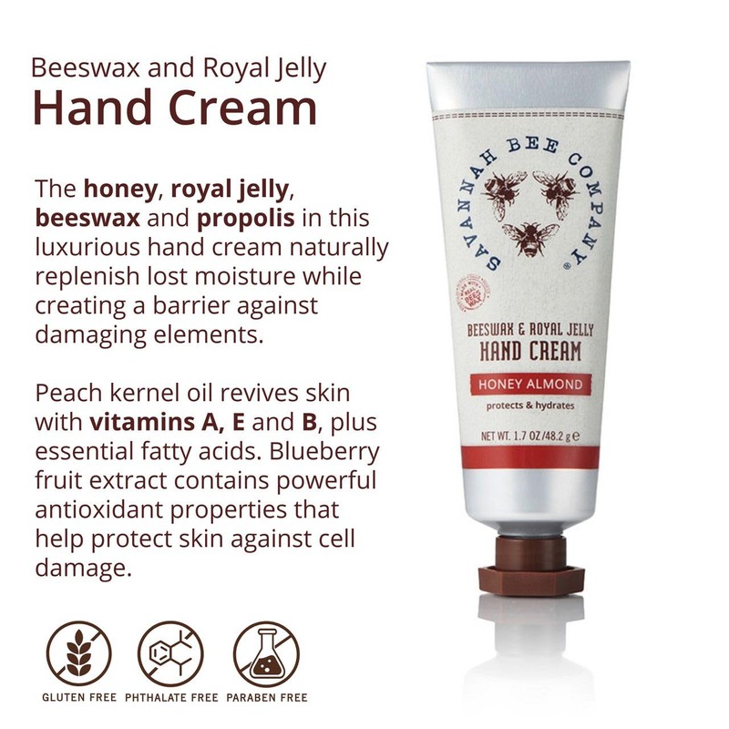 Savannah Bee Company Beeswax Hand Cream - Hand Moisturizer Repair
