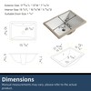 18W" x 13D" Undermount Bathroom Sink, Los Flexi Compact Rectangular