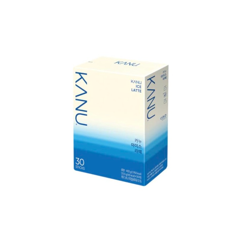 KANU ICE Latte Instant Coffee 13.5g, 30 Sticks (Package may