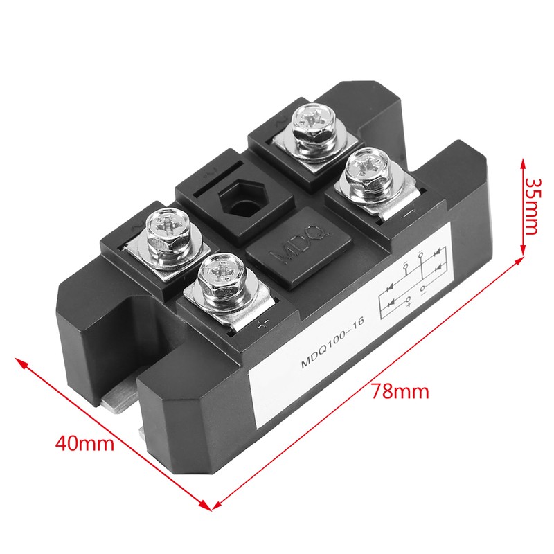 1pc Single phase Diode Bridge Rectifier 100A 1600V High Power