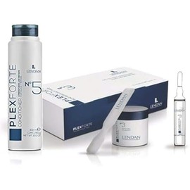 Lendan PlexForte Recomended KIT No.3 Instant Hair Repair Mask Shot of 6 Ampoules 0.44fl.oz. each + No.5 Strengthens and Repair Conditioner 300ml for Damaged Hair