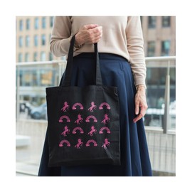 Hippowarehouse pink glittered unicorn and rainbows Tote Shopping Gym Beach Bag 42cm x38cm,10 litres