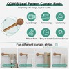 QDWIS Wood Curtain Rods for Windows 48 to 84 Inch,
