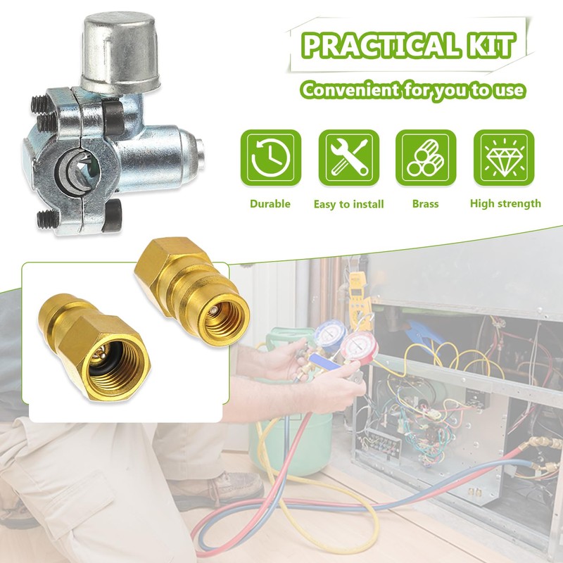 EPLZON R12 to R134A Bullet Piercing Valve Kit with Dust