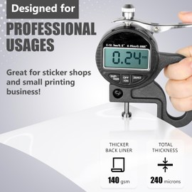 Printable Vinyl Sticker Paper for Inkjet Printer - Glossy White Vinyl Printer Paper - 20 Self-Adhesive Sheets - Standard Letter Size 8.5"x11" - Waterproof Decal Paper