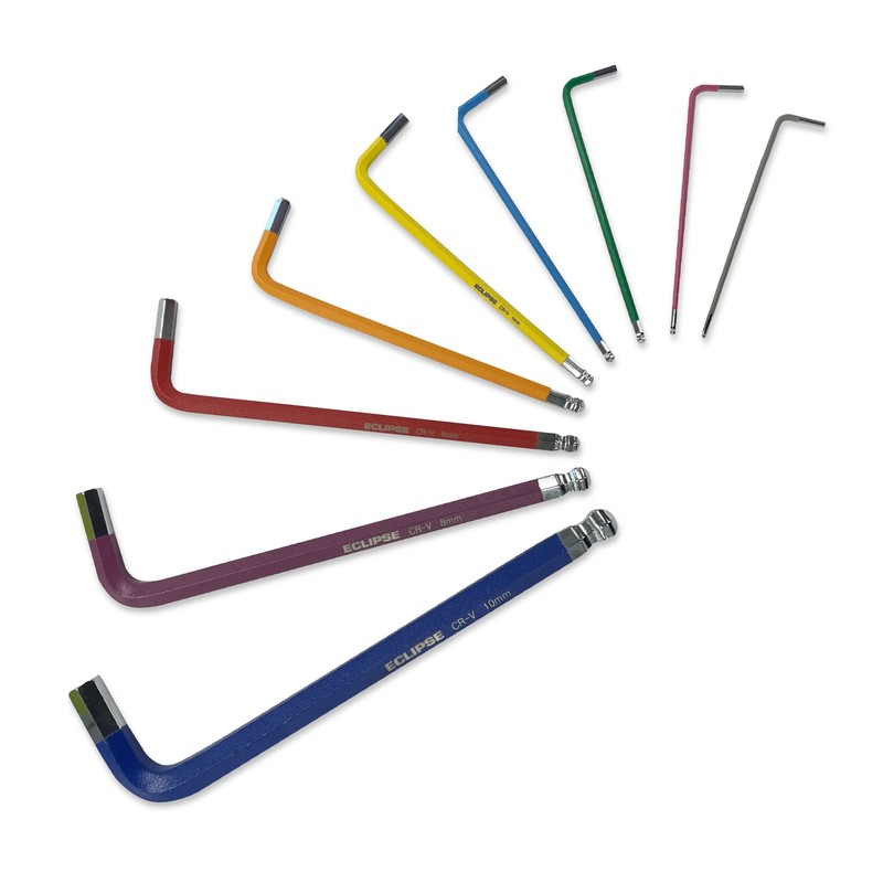 Eclipse Professional Tools EHK9PS 9 Piece Colour Coded Hex Key