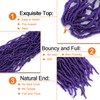 Purple Faux Locs Crochet Hair 24 inch 2 Packs Soft