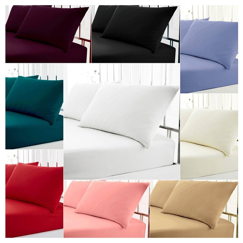 Polycotton Super King Fitted Sheet (180 X 200 Cm) -