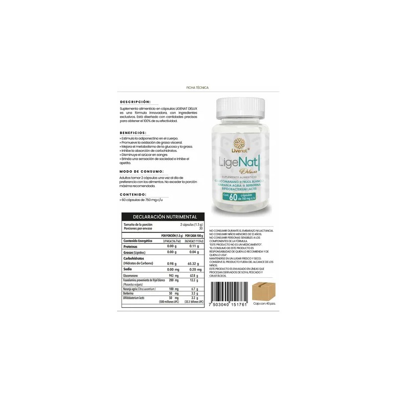Oneida Live Ligenat Deluxe Control Hormonal Y Peso