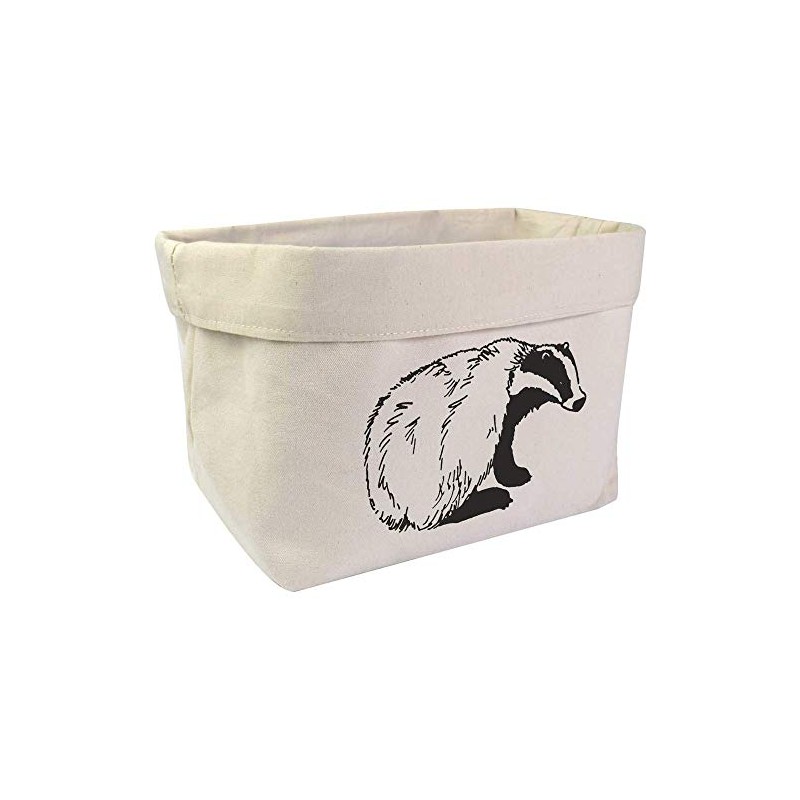 Large 'Sitting Badger' Canvas Organiser/Storage Bag (OR00004959)