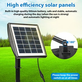 Jadeshay Solar Pond Lighting, 6 V 2 W Polycrystalline Solar Panel Diving Spotlight Solar Underwater Lighting with 1 W 3 Lamps Pool Lighting Underwater for Garden Pond