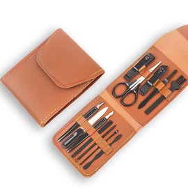 Nail Clippers Set Manicure Set -12PCS, Fingernail and Toenail Clipper Cutters Personal Care Tools Nail Care Tools with Luxurious Portable Travel Case, for Women and Men