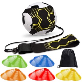xuntuo Football Kick Trainer Soccer Training Football Training Equipment for Kids and Adults Hands Free Solo Practice for Football Skills Improvement