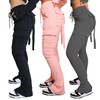 SHINFY Womens Cargo Sweatpants Drawstring High Waisted Sweat Pants Cargo