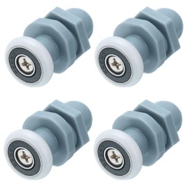 PATIKIL Shower Door Rollers 19mm/0.7", 4 Pack Bathroom Glass Door Runner Replacement Part Sliding Shower Door Wheels for Bathroom Glass Sliding Door, White-Grey