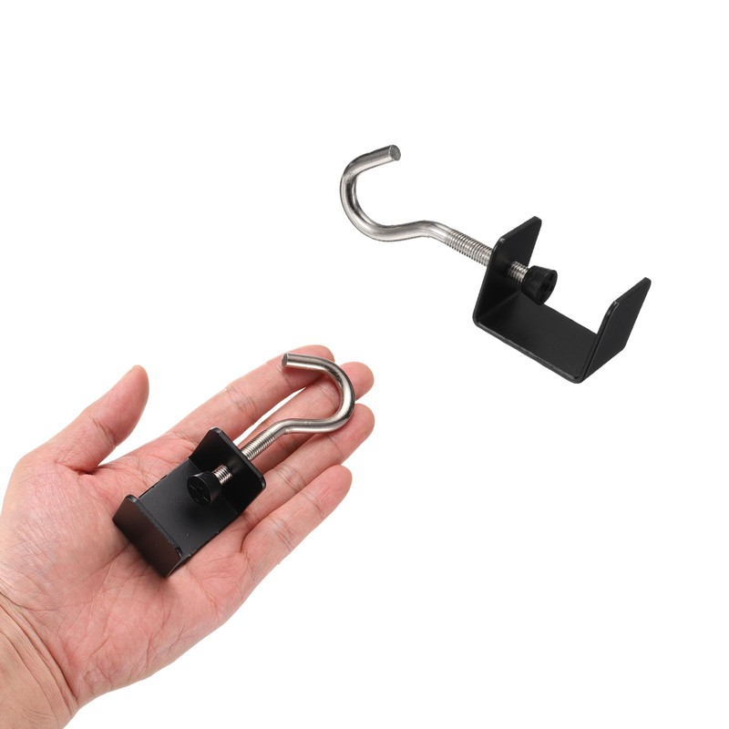 sourcing map 2pcs Desk Hook Clamp 0.2"-1.4" Clamping Range Bag