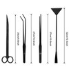 Set of 4 Stainless Steel Aquarium Tools Accessories Long Tweezers