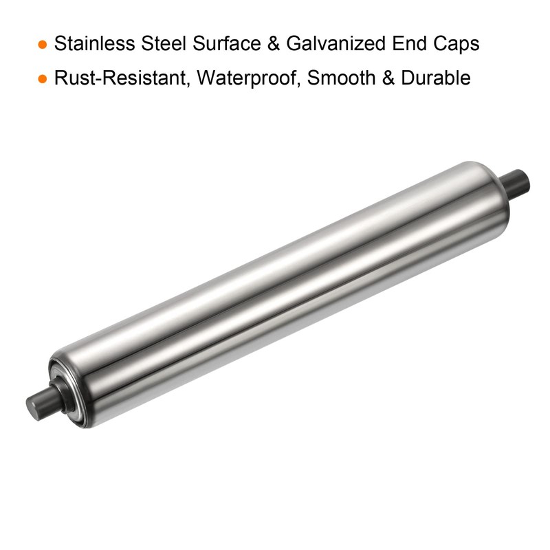 PATIKIL Delivery Roller 1.5" Diameter 10" Length Stainless Steel Gravity