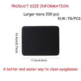 DQbhzh 200PCS Glasses Cleaning Cloth, Glass Cleaning Cloth, Microfiber Cleaning Cloth for Glasses, Phone, Screens, Camera Lens and Other Delicate(5.7 * 6.8 in)