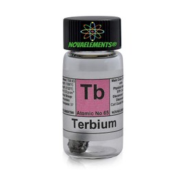 Terbium Element 65 TB, Meister Pure1 Fine Gold 99.9% in Glass Ampoule with Label