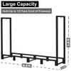 Koutemie 8Ft Outdoor Firewood Rack Holder for Fireplace Wood Storage,