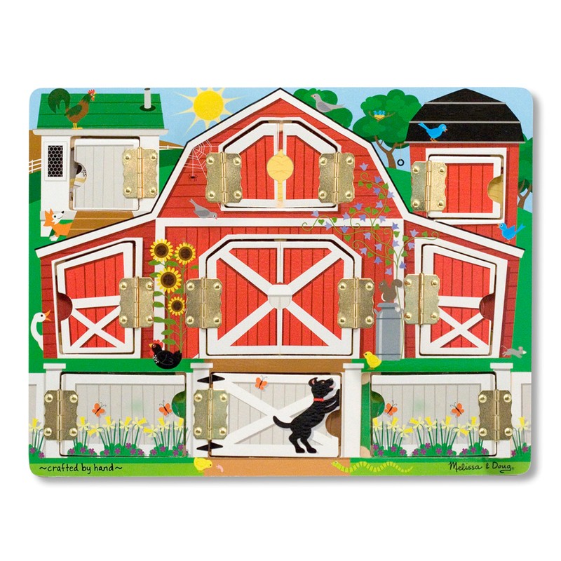 Melissa & Doug Hide and Seek Farm Wooden Activity Board