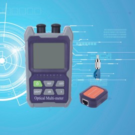 FYBOPTWU - 4 in 1 Function Rechargeable Fiber Optic Tester Portable Optical Power Meter (FC/SC/ST) & VFL 2mw Visual Fault Locator & LED, OPM & VFL, Range: (-70) dBm ~ (+6) dBm