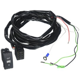 KFI Products UTV-DRS-K UTV Dash Rocker Switch with Blue Backlit/Complete Harness, Black