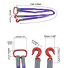 QWORK Lifting Slings Straps with Hooks - 5 Feet, 4409