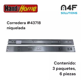 Handyhome Corredera Cajón Handyhome 50cm X 4.5cm 3paquetes 6pz 43718