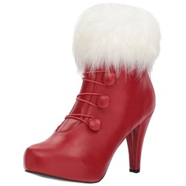 Ellie Shoes Women's 414-claus Boot, Red, 6 US/6 M US