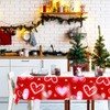 Valentines Day Disposable Tablecloth 2 PCS,54 x 108 Inches Red