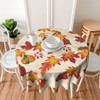 Fall Leaf Round Tablecloth 70 Inch Autumn Harvest Maple Leaves