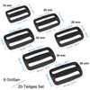 sinzau Ladder Buckles Clamp Pack of 20, Slider Plastic Belt