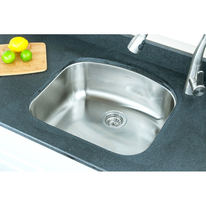 Wells Sinkware Stainless Steel Single Bowl Undermount Kitchen Sink 2421-8