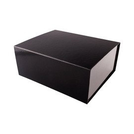 12 x 10 x 5 Inch Magnetic Gift Boxes, 10 Sturdy Collapsible Gift Boxes - For Groomsman And Bridesmaid Proposals, Built-In Lid, Black Paper Luxury Storage Boxes, Food Safe, Grease-Resistant