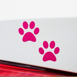 ANGDEST CLUB Decal Stickers of Paw Prints Dog (Pink) (Set 2) Premium Waterproof Vinyl for Laptop Phone Accessory Helmet Car Window Mug Tuber Cup Door Wall Decoration-AYAstic782790PI 2.9inch x 2.8inch