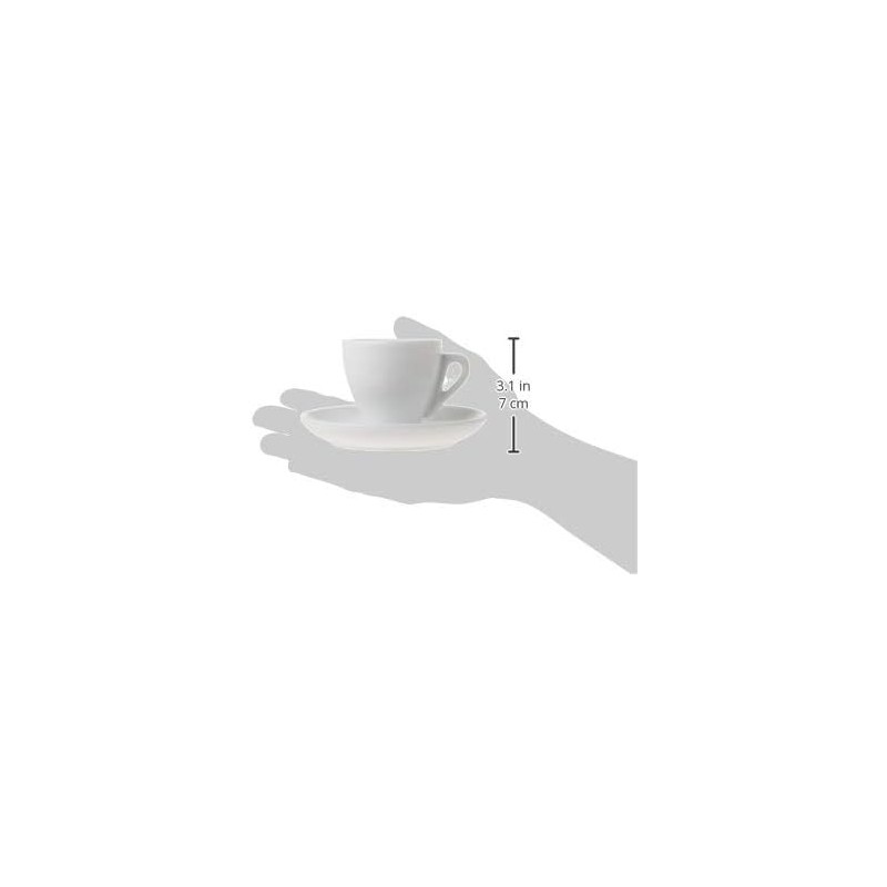 Cusinox White Porcelain Espresso Cup Sets for Espresso Coffee, 2