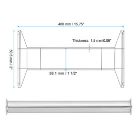 PATIKIL 1.5in OD Tri Clamp Tube, Sanitary Tri Clamp Spool Tube with 50.5mm Ferrule Flange, 304 Stainless Steel, 400mm/15.75in L