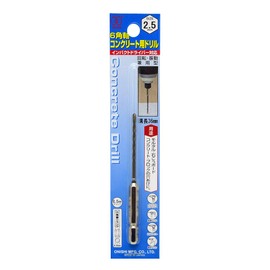 Onishi Kogyo Hexagonal Shaft Concrete Drill (NO.24) 0.1 inch (2.5 mm)