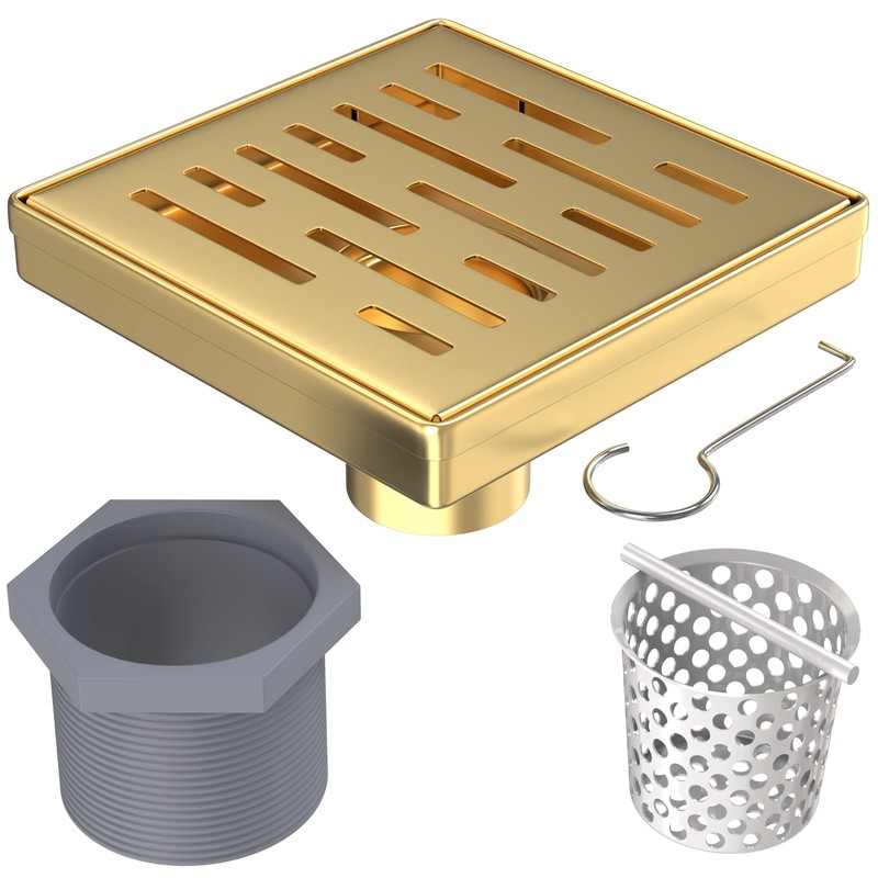 Hydroware Shower Drain - Stainless Steel Square Shape Shower Floor
